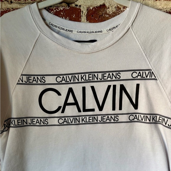 Calvin Klein Jeans Short Sleeve Cropped Sweatshirt - Picture 6 of 8
